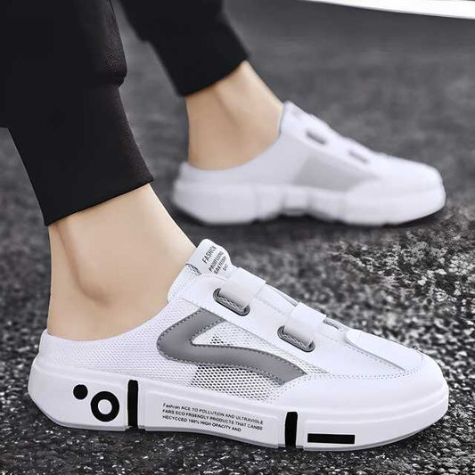 Men’s White Half Slippers