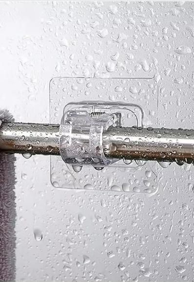 Self-Adhesive Rod Clips Hook (Pack of 6)