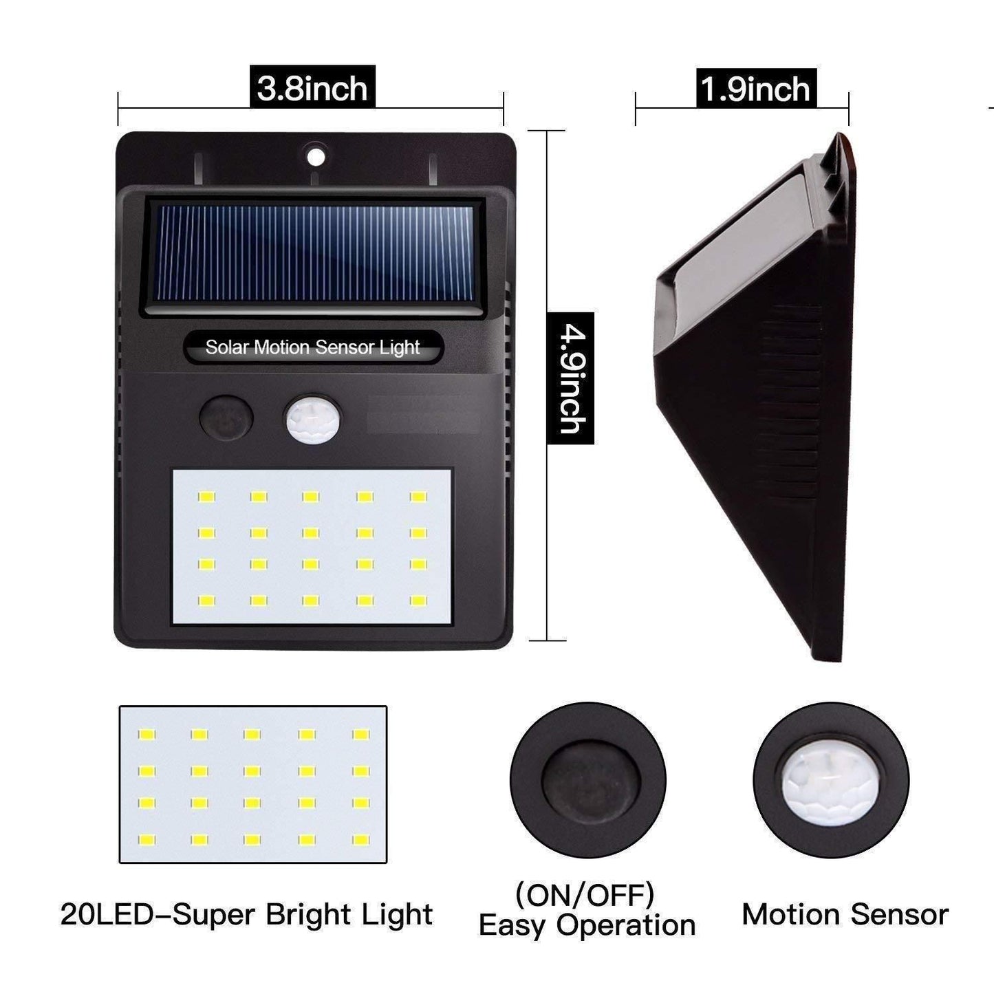 Solar Motion Sensor LED Light
