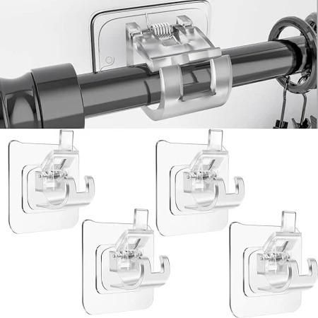 Self-Adhesive Rod Clips Hook (Pack of 6)